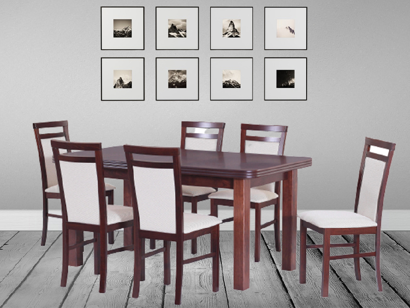 Set masă scaune pentru sufragerie Siles (pentru 6 până la 8 persoane)