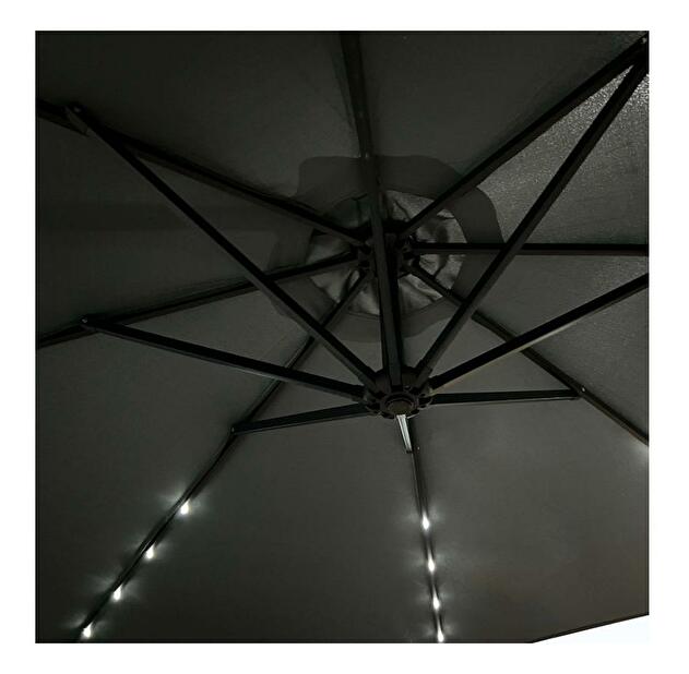 Umbrelă pentru grădină Muller (gri închis) (cu iluminat)