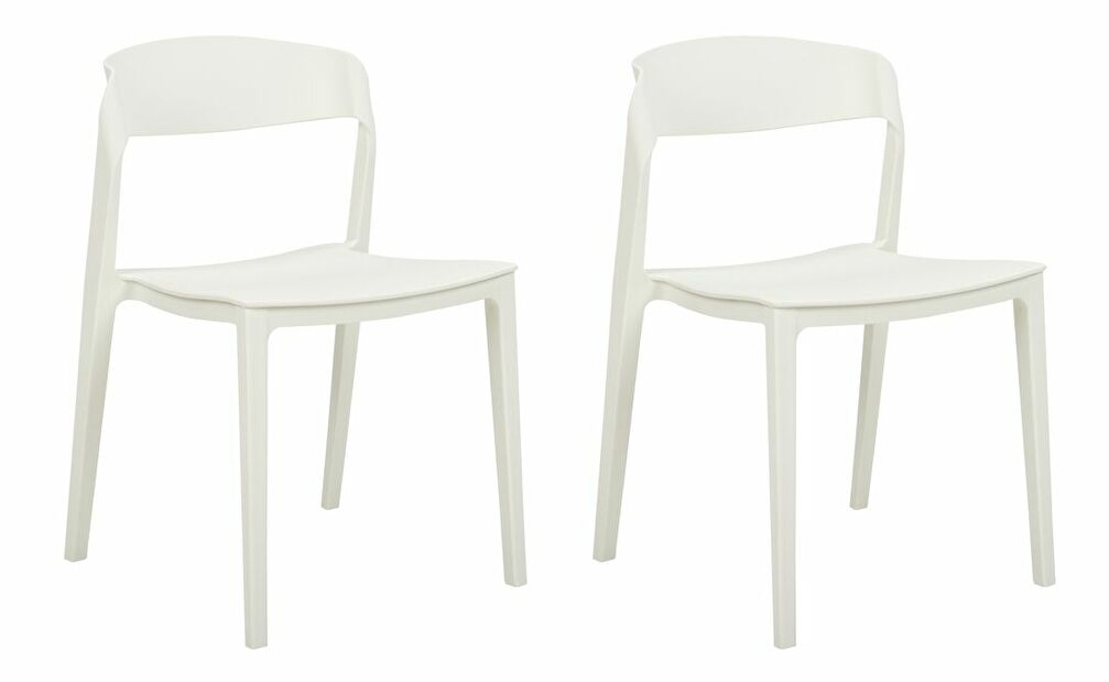 Set 2 buc scaune de sufragerie Seasar (alb) 