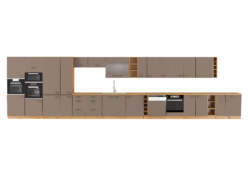 Dulap superior de bucătărie de colț Barb 58x58 GN-72 1F (stejar artisan + trufă)
