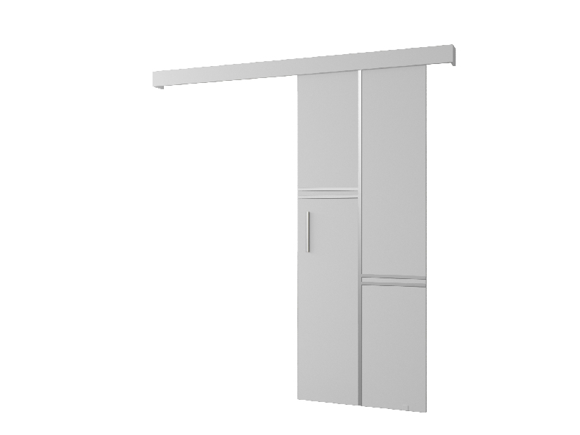 Uși culisante 90 cm Sharlene VIII (alb mat + alb mat + argintiu)
