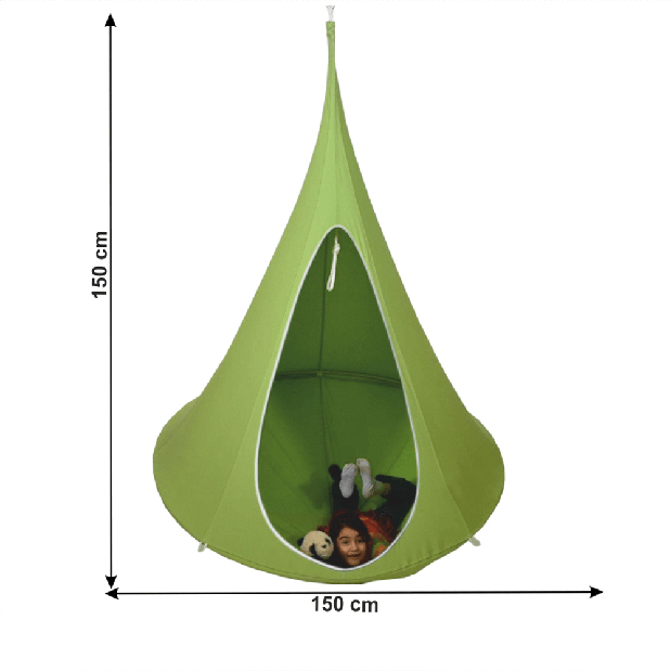 Fotoliu balansoar suspendat 150x150 Klarina (verde)