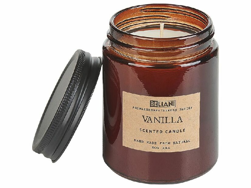 Lumânare din ceară de soia , difuzor cu bețișoare cu parfum de vanilie Ember (maro)
