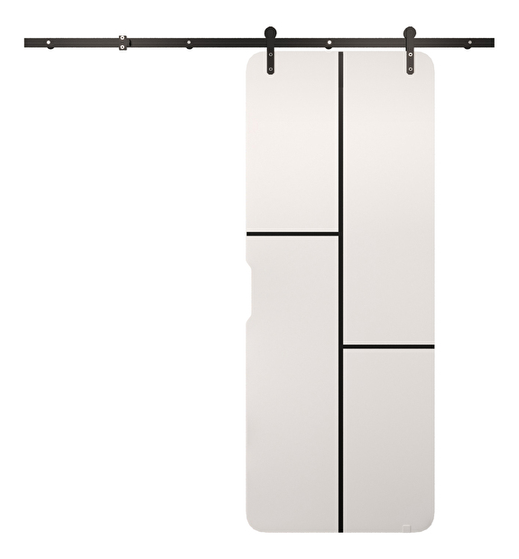 Uși culisante Ortiz VII (alb mat + negru mat)