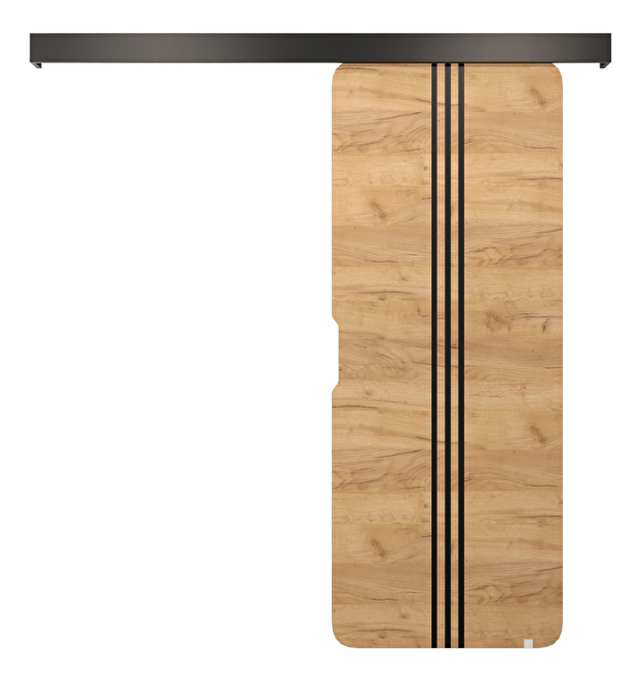 Uși culisante Oneil V (Stejar craft auriu + negru mat)