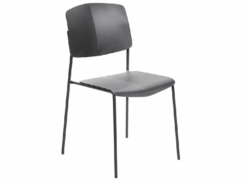 Set 4 buc scaun tip bar Augustino (negru)