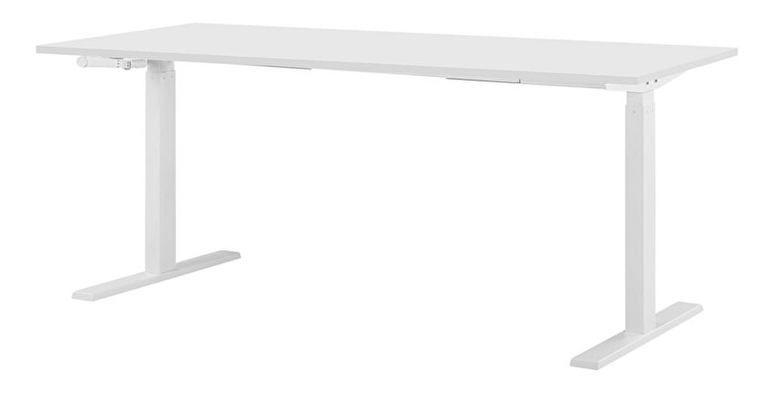 Masă de scris DESIRA II (180x80 cm) (alb) (reglabil manual)