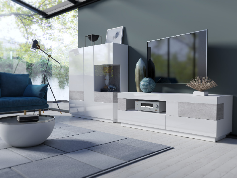 Mobilier living Stacey Typ 16 (beton + alb)