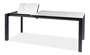 Masă de sufragerie extensibilă 120-180 cm Marissa (alb + negru) (pentru 4 până la 8 persoane)