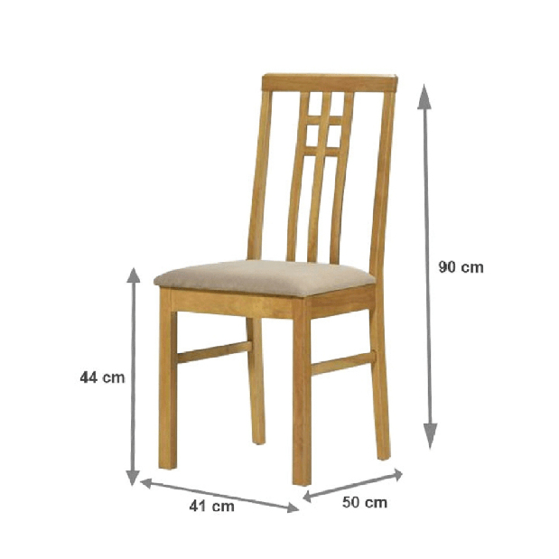 Set 5buc. scaune de sufragerie Sylris (stejar sonoma + crem) *vânzare stoc