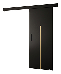Uși culisante 90 cm Sharlene X (negru mat + negru mat + auriu)