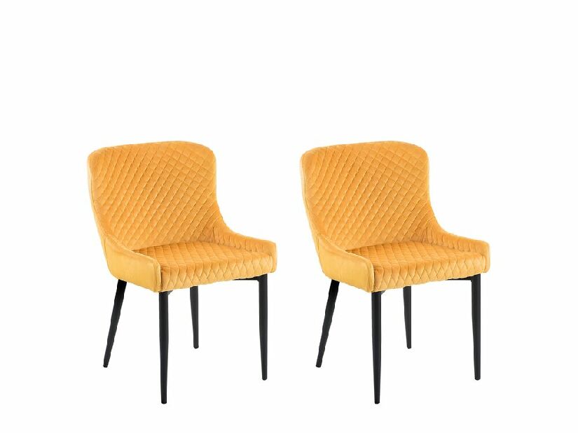 Set 2 buc. scaune pentru sufragerie Soho (galben)