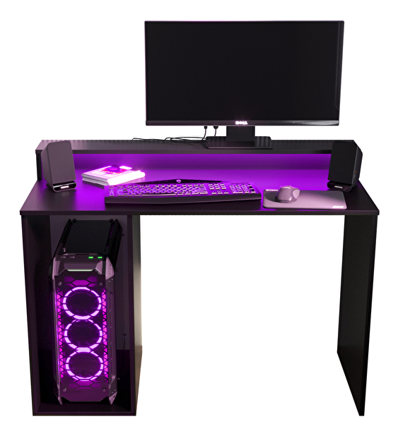 Masă PC pentru gaming Garrick 2 (negru) (cu iluminat LED RGB)