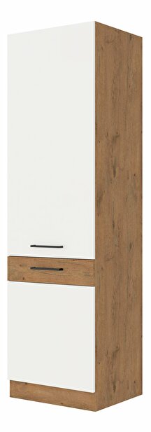 Dulap de bucătărie pentru alimente pentru frigider Virion 60 LO 210 2F (stejar lancelot + alb)