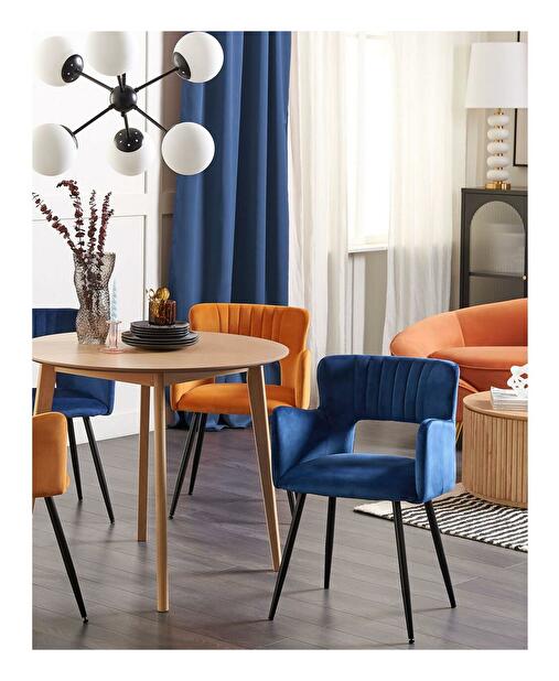 Set 2 buc scaune sufragerie Shelba (albastru închis) 