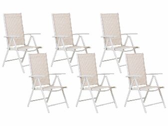 Set 6 buc scaune de grădină Cupid (bej)