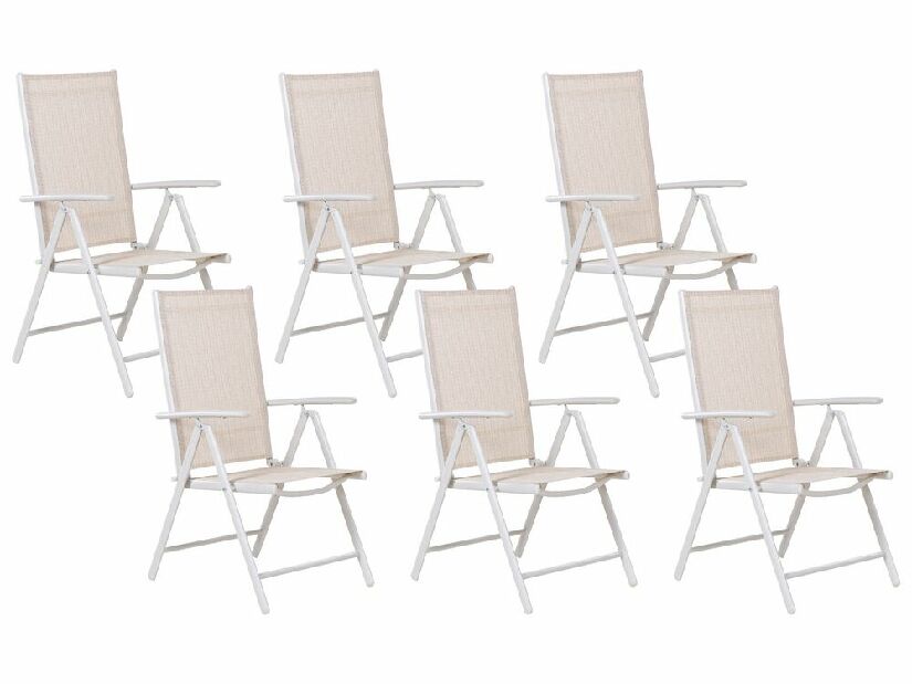 Set 6 buc scaune de grădină Cupid (bej)