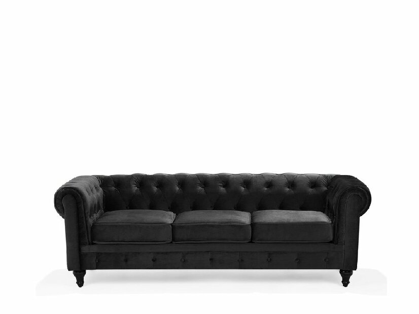 Canapea 3 locuri Chichester (stofă) (negru) 