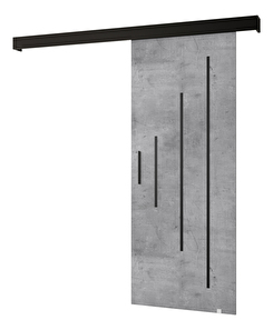 Uși culisante 90 cm Sharlene Y (beton + negru mat + negru)