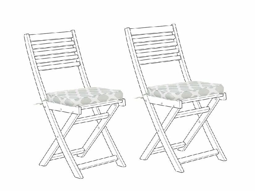 Set 2 buc. perne pentru scaune de grădină FICI (verde)