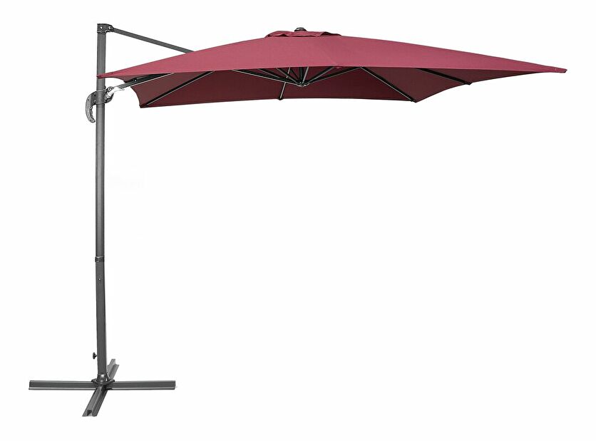 Umbrelă de grădină 250 cm MONCE (aluminiu) (roșu închis)