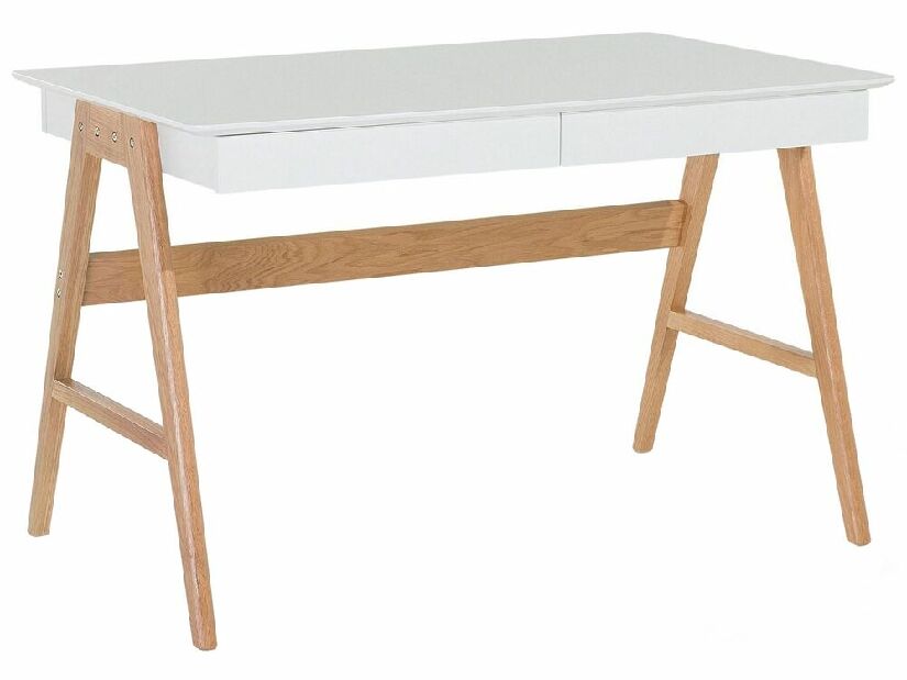 Set mobilier birou Enzo (lemn deschis + alb)