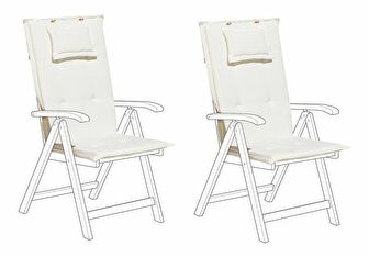 Set 2 buc. perne pentru scaune de grădină TRATORIA (alb)