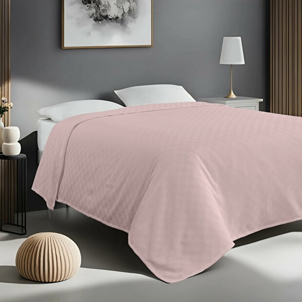 Cuvertură pentru pat 160 x 230 cm Plaines (Roz deschis)