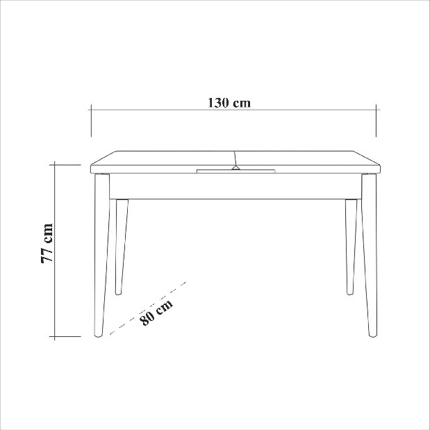 Masă de sufragerie extensibilă cu 2 scaune și 2 bănci Vlasta (pin antlantic + antracit)