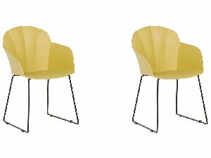 Set 2 buc. scaune de sufragerie SYVVA (galben)