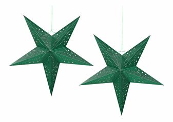 Set 2 buc stele suspendate 60 cm Monti (verde sclipici)