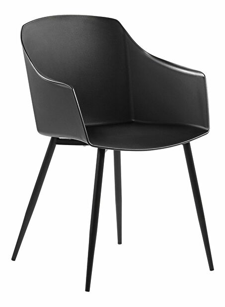 Set 2 buc. scaune de sufragerie FONOR (negru)