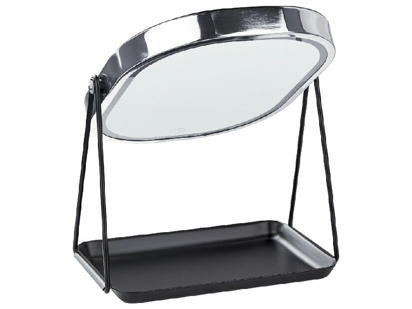 Oglindă cosmetică Dinora (argintiu) (cu iluminat LED)