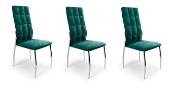 Set 3 buc. scaune sufragerie Bellesa (Verde închis) *vânzare