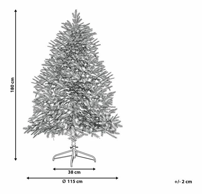 Pom de Crăciun 180 cm Bresco (alb)