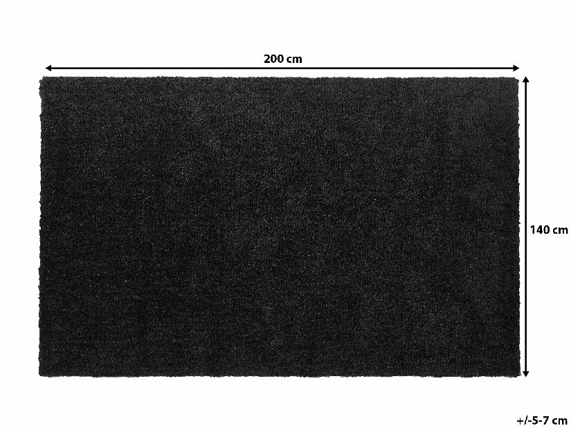 Covor 200x140 cm Damte (negru)