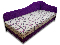 Pat de o persoană (canapea) 80 cm Lady 87 (violet 49 + Dodo 1058) (D)