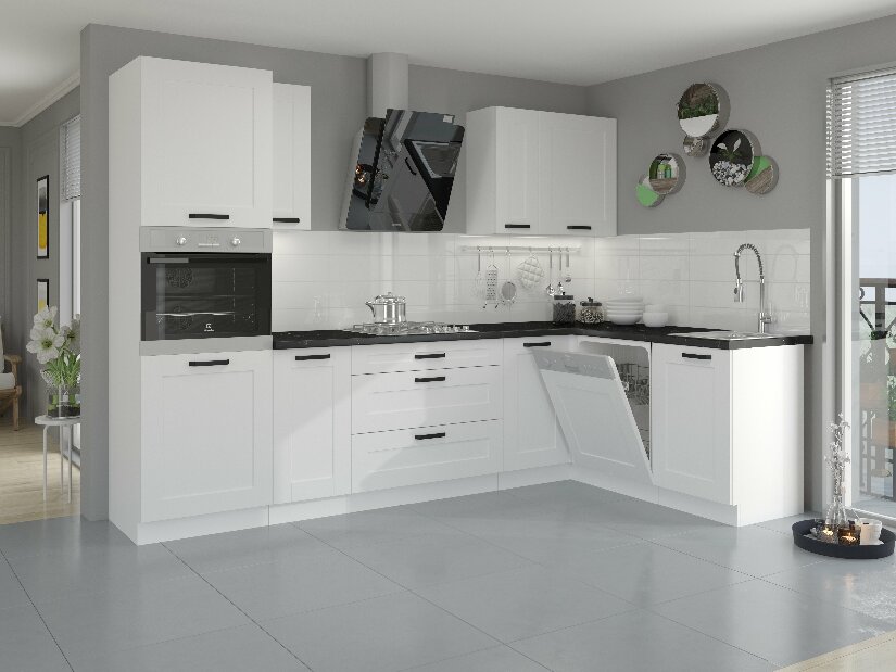 Dulap de bucătărie pentru alimente Lucid 60 DK 210 2F (alb + alb)
