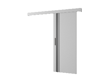 Uși culisante 90 cm Sharlene VI (alb mat + alb mat + negru)