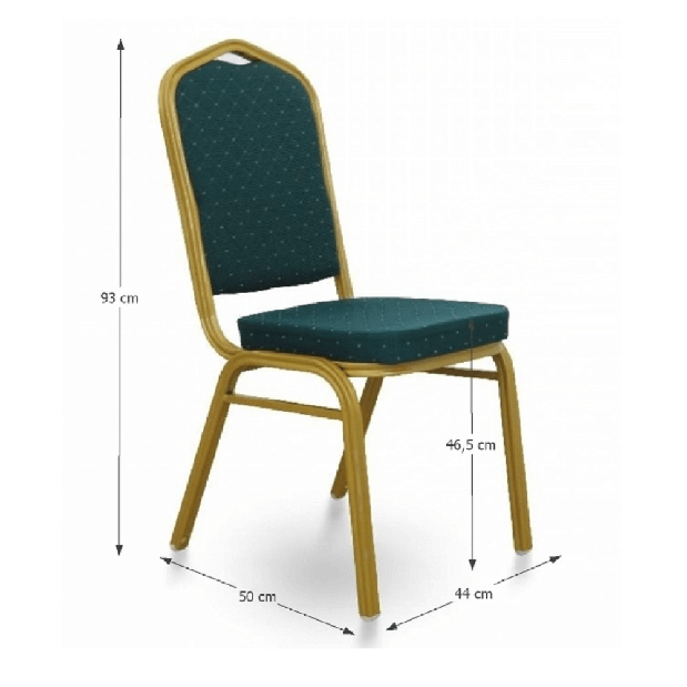 Set de 4 scaune de sufragerie Zoni (verde) *subsol