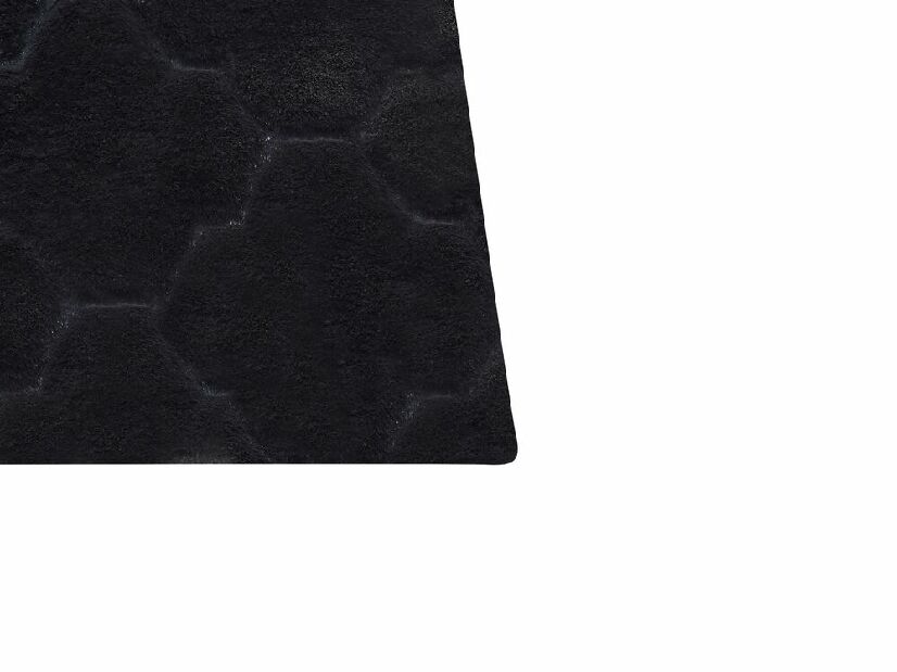 Covor din blană artificială 80 x 150 cm Gharry (negru)