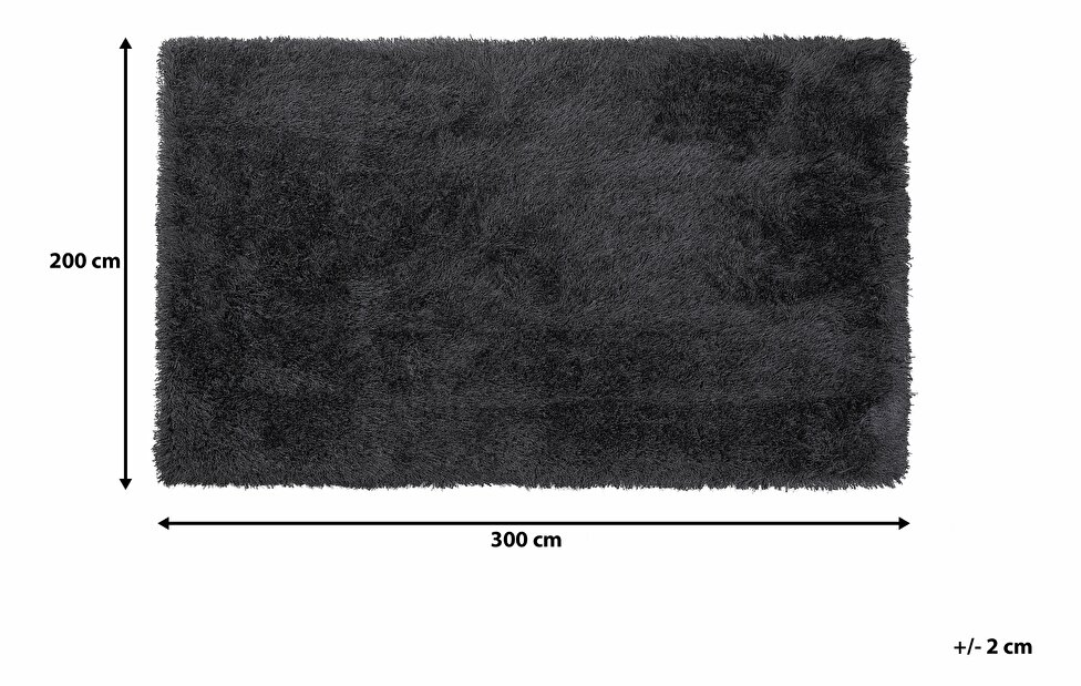 Covor 300 cm Caiguna (negru)
