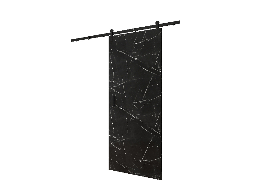 Uși culisante 90 cm Philomena I (marmură negru + negru mat)