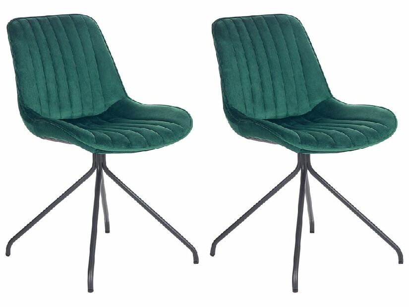 Set 2 buc scaune de sufragerie Navza (verde)