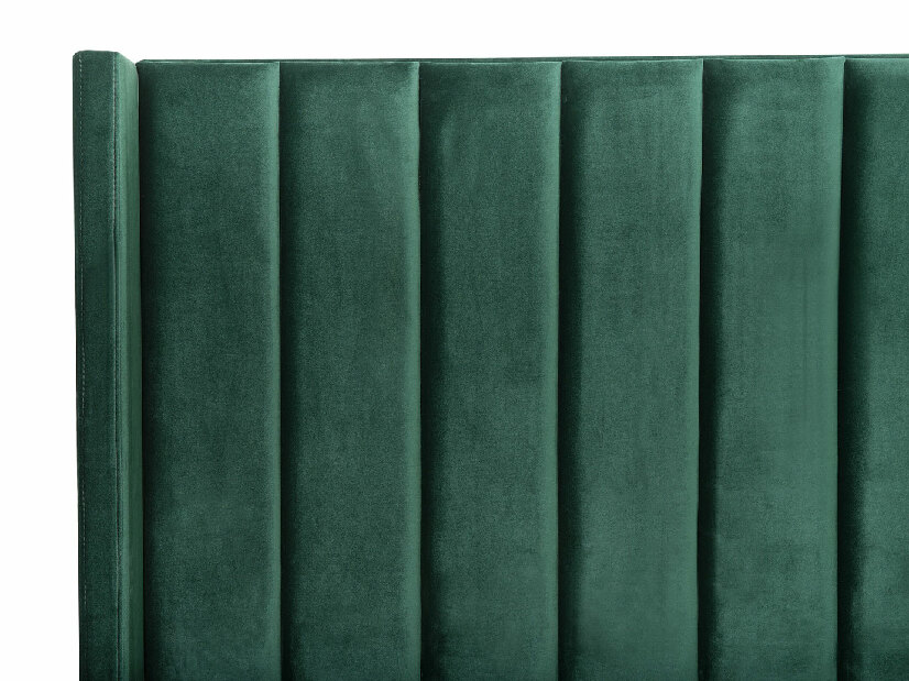 Pat matrimonial 180 cm VINNETTE (textil) (verde) (cu somieră)