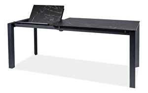 Masă de sufragerie extensibilă 120-180 cm Marissa (negru + negru) (pentru 4 până la 8 persoane)