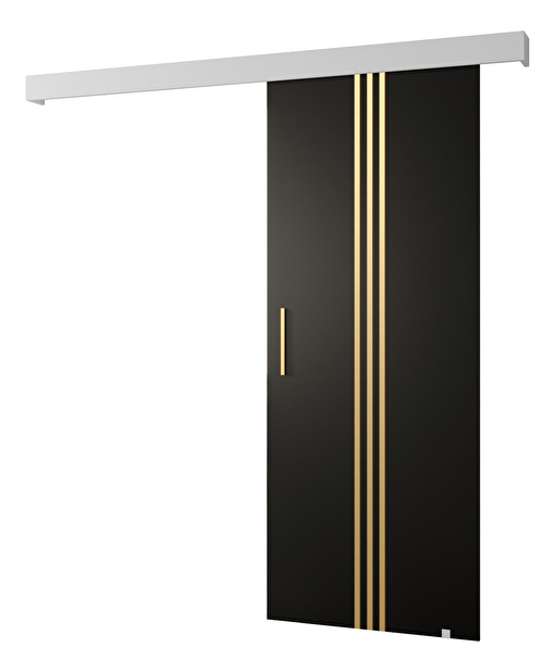 Uși culisante 90 cm Sharlene V (negru mat + alb mat + auriu)