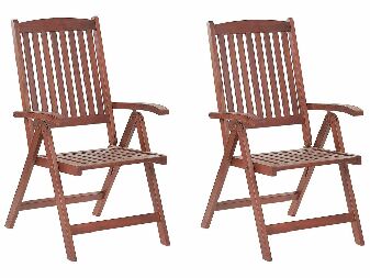 Set 2 buc. scaune grădină TRATORIA (roșu închis)