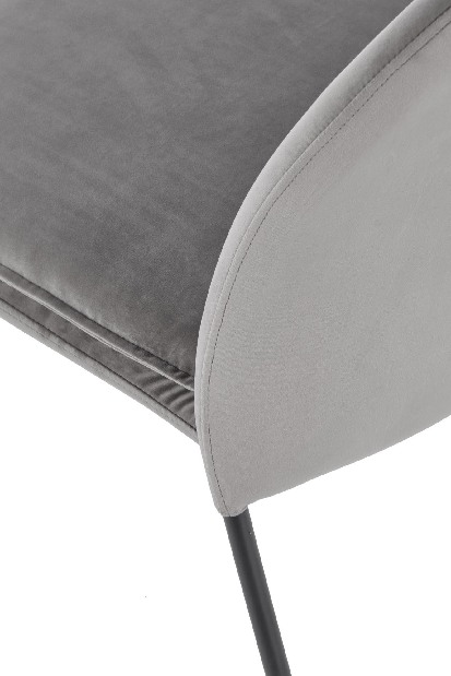 Scaun de sufragerie Kemis (gri + negru)