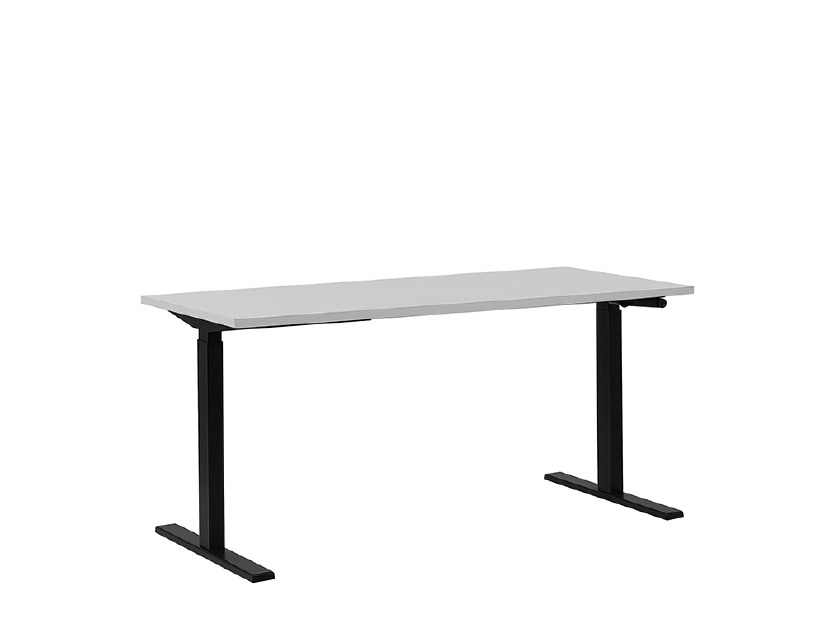 Masă pentru scris UPPER II (130 x 72 cm) (MDF) (reglabil manual) (alb + negru)